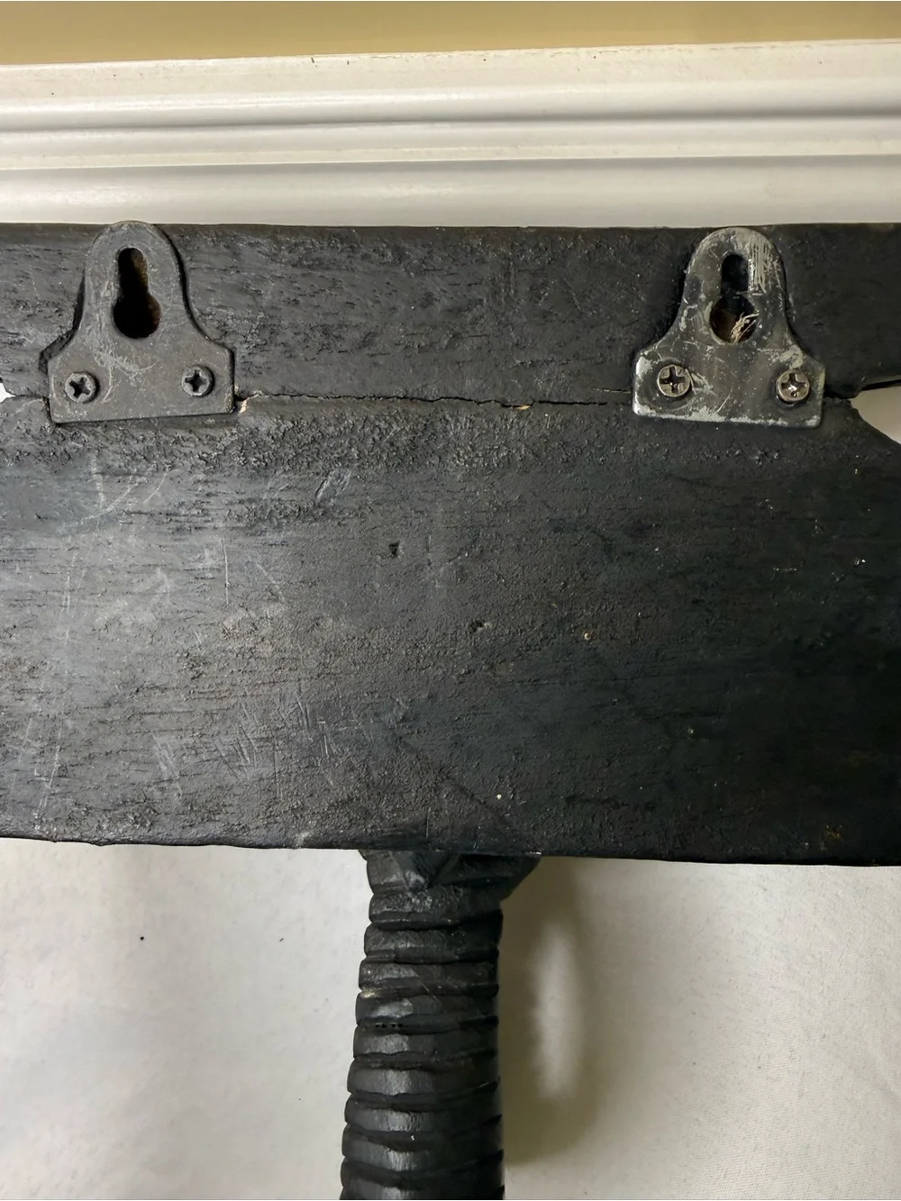Vintage Carved Elephant Shelf with Embellishments